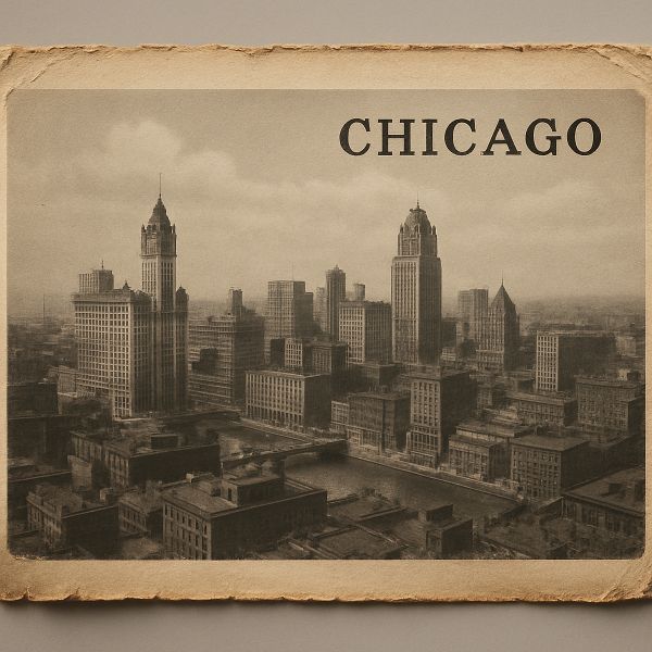 Vintage-Chicago Postcard-1900s-chicago-history-museum-attractions-tickets