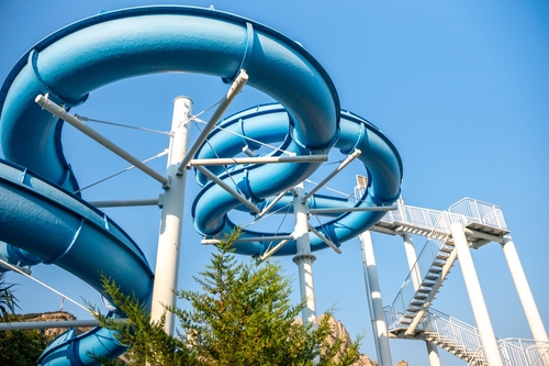 Water,Slide,,Amusement,Park,,Summer,Fun,-,A,Blue,Water