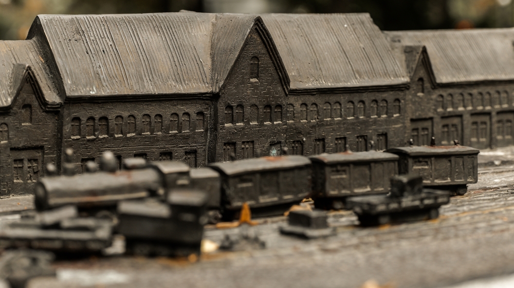 A,Detailed,Miniature,Model,Of,A,Train,Station,,Complete,With