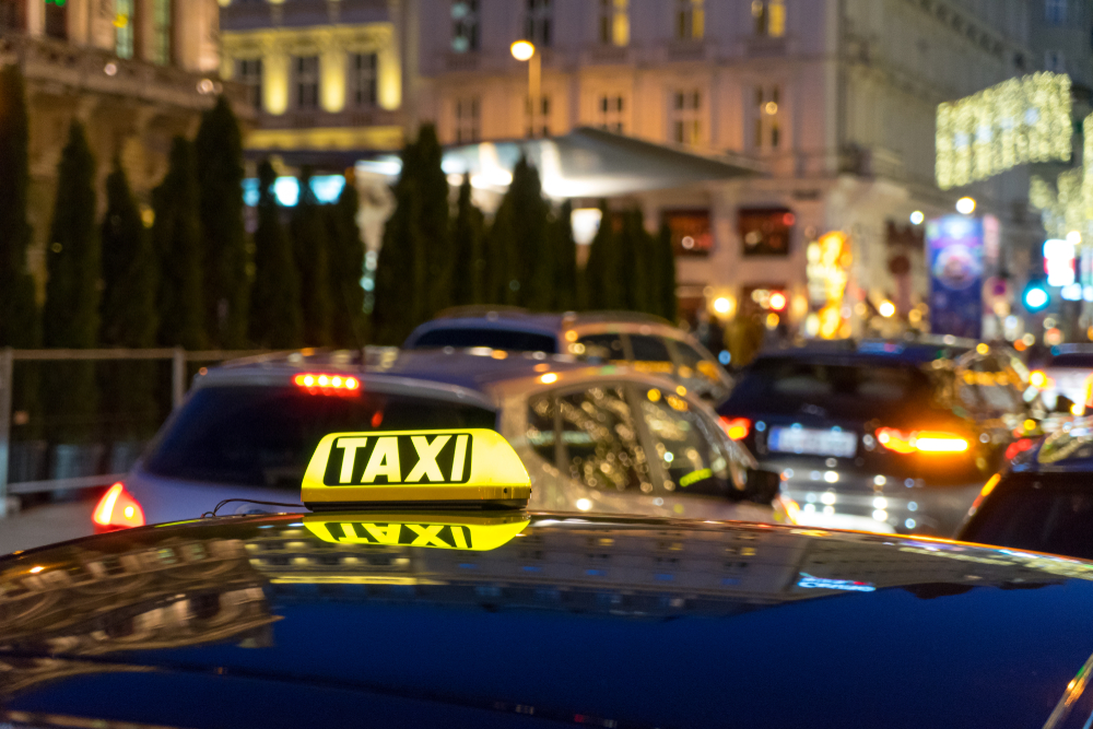 Taxi,Sign,In,Vienna,,Austria.