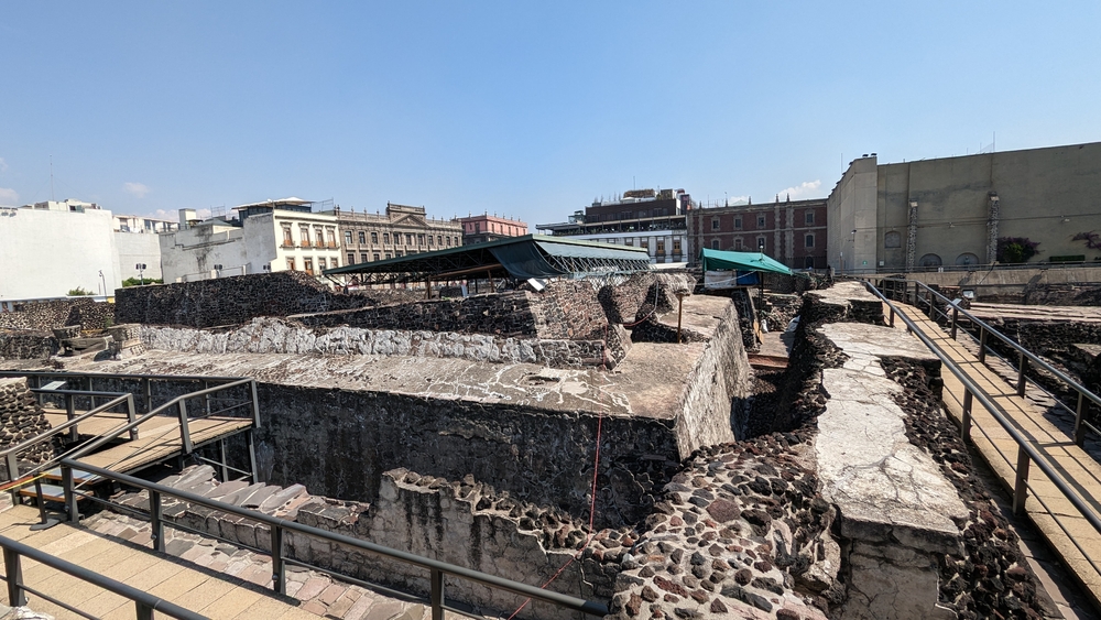 Remains,Of,The,Ancient,Aztec,Pyramid,At,Templo,Mayor,In