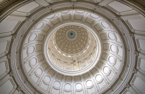 Upward,View,Of,The,Ornate,Dome,Interior,Of,The,Texas