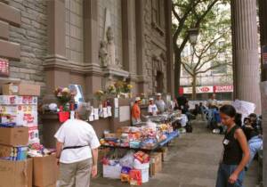 St. Paul's Chapel Porch, September 2001