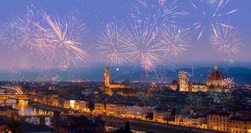 Florence,,Ponte,Vecchio,,Florence,Palazzo,Vecchio,And,Florence,Duomo,With