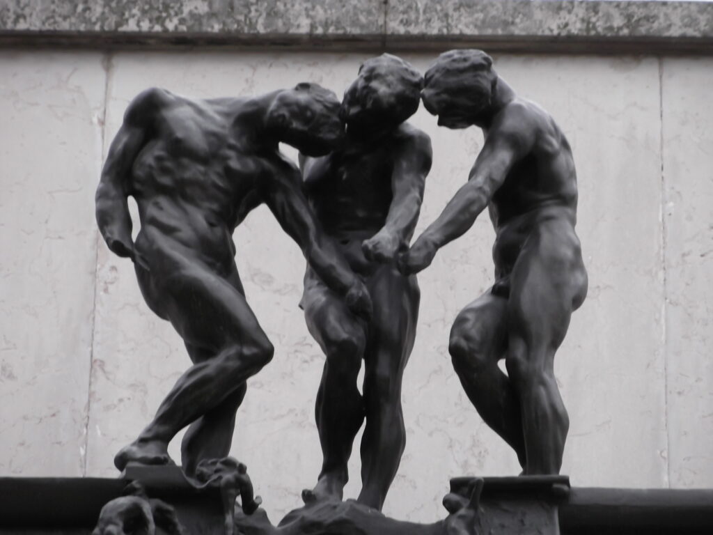 The Three Shades at the top of Rodin’s The Gates of Hell, Musée Rodin, Paris