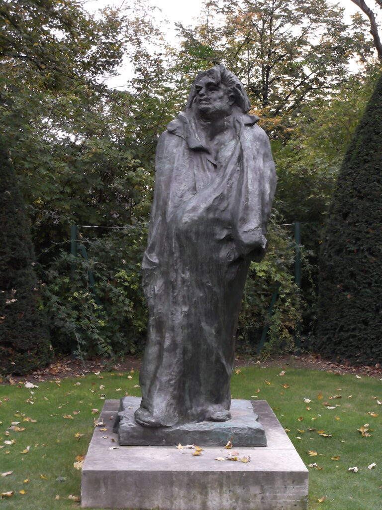Front view of Rodin’s Monument to Balzac, Musée Rodin, Paris