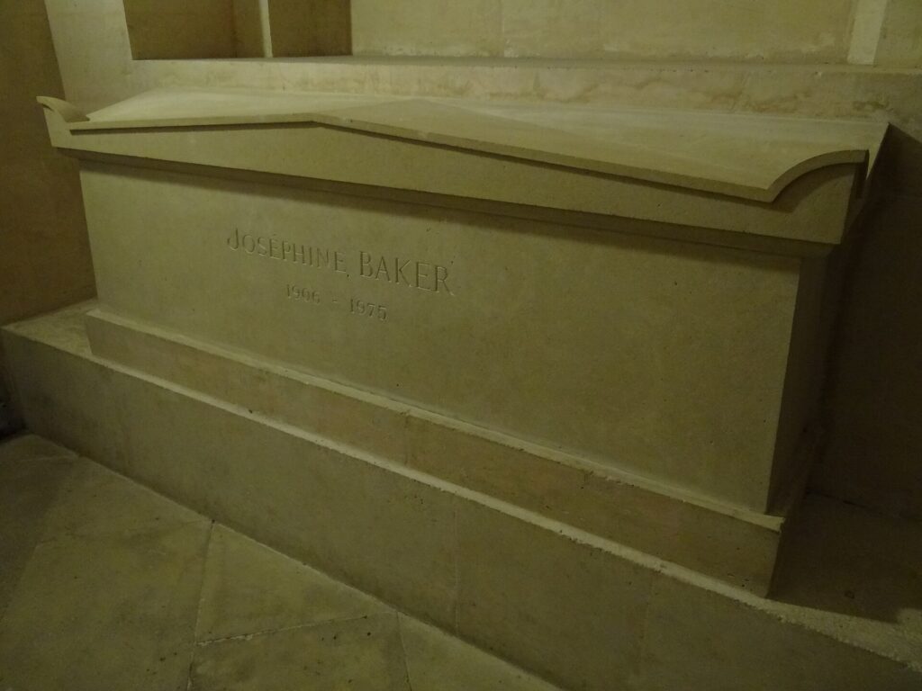 Joséphine Baker’s cenotaph in the crypt of the Panthéon