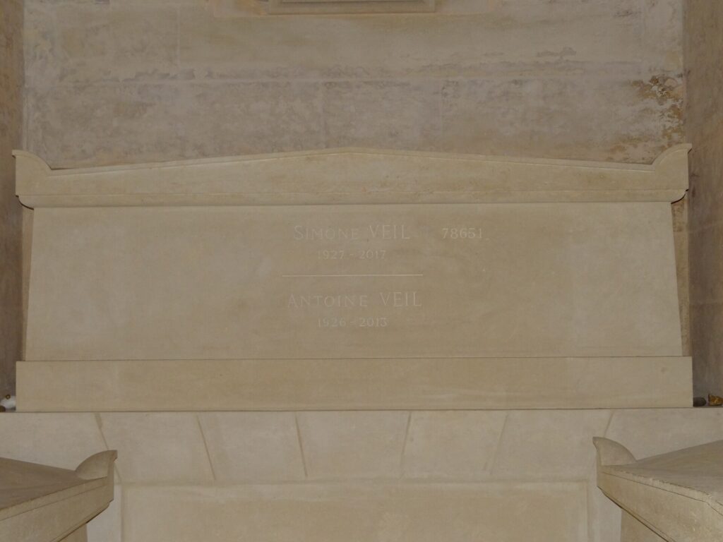 Simone and Antoine Veil’s tomb in the Panthéon crypt