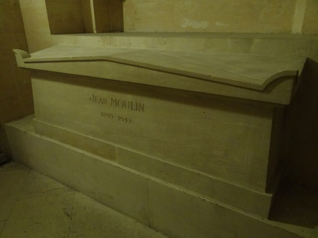 The tomb of Jean Moulin in the Panthéon crypt