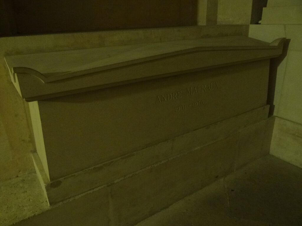 The tomb of André Malraux in the Panthéon crypt