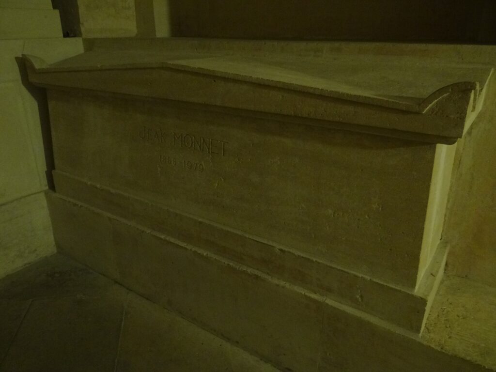 The tomb of Jean Monnet in the Panthéon crypt
