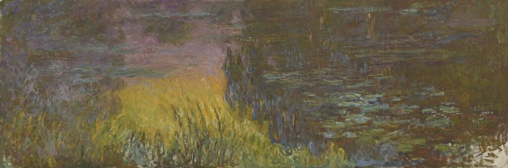 Water Lilies, Setting Sun by Claude Monet