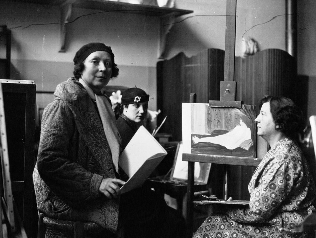 Marie Laurencin in her studio in 1932