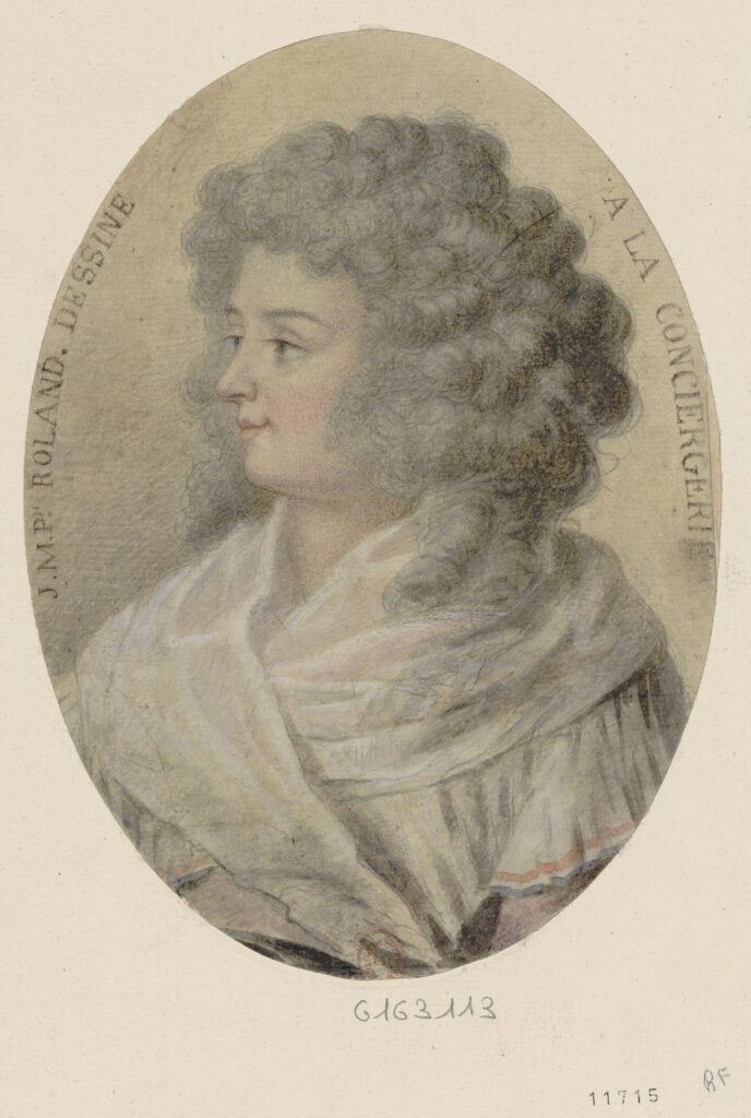 Engraved portrait of Madame Roland