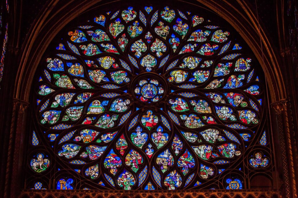 The rose window of the Apocalypse in Sainte-Chapelle