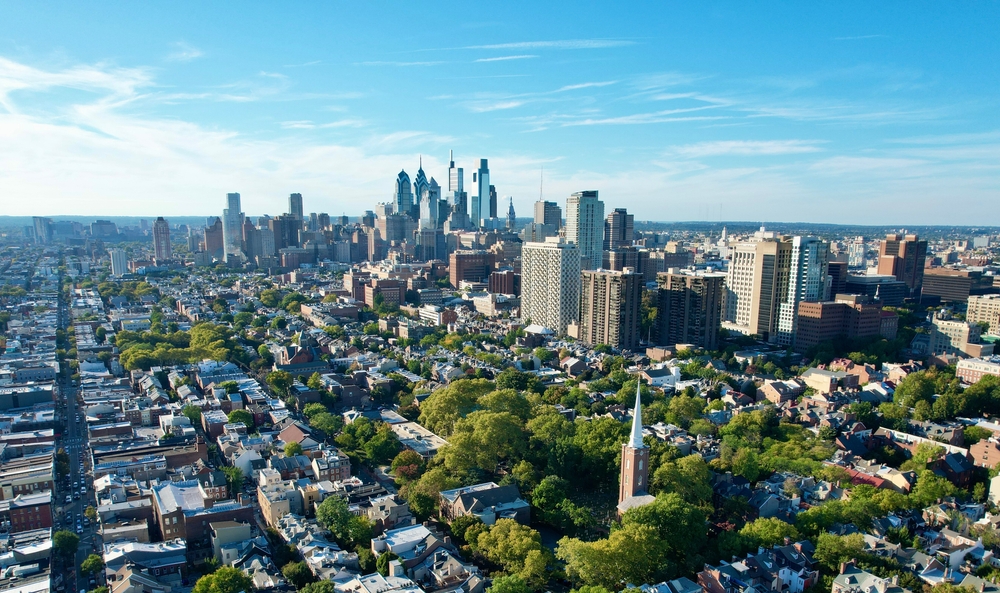 Skyline,Of,Philadelphia,As,Seen,From,South,Street
