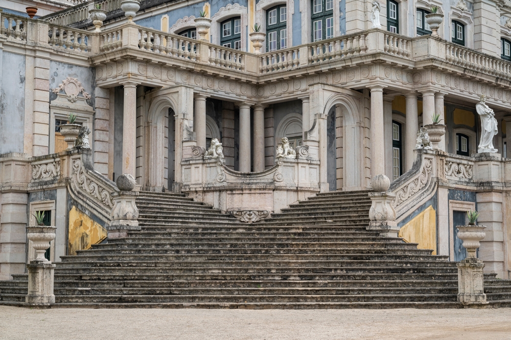 Beautiful,View,To,Old,Historic,Queluz,Palace,Building,Facade