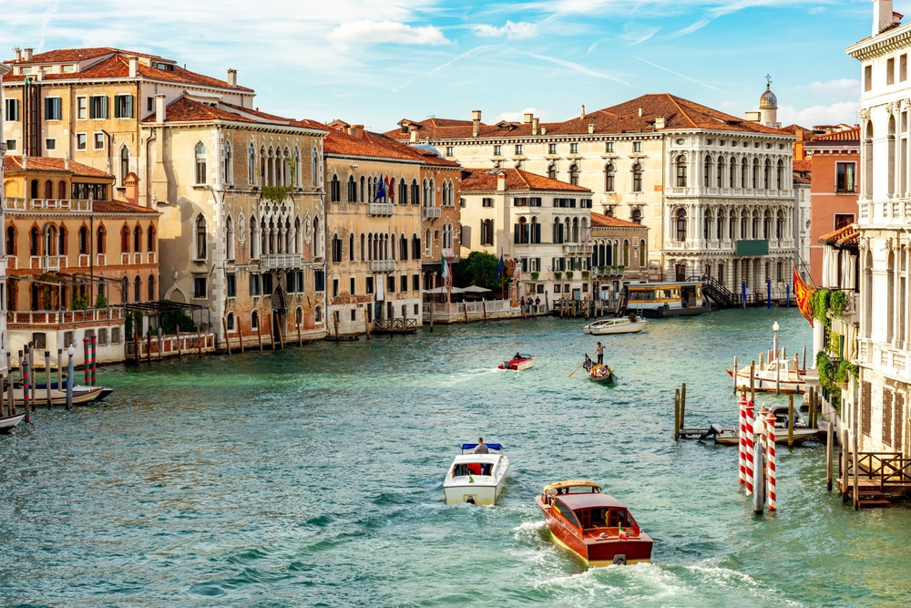 Medieval,Architecture,Of,Grand,Canal,In,Venice,,Italy