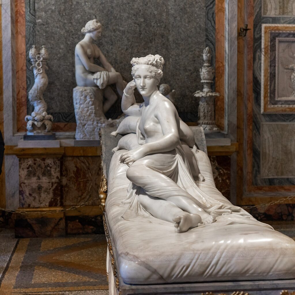 Detail of Canova’s Venus Victrix, Pauline Bonaparte