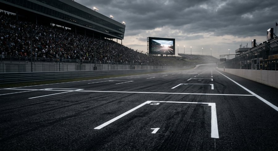 Braking zone and overtaking point at the Madring Circuit