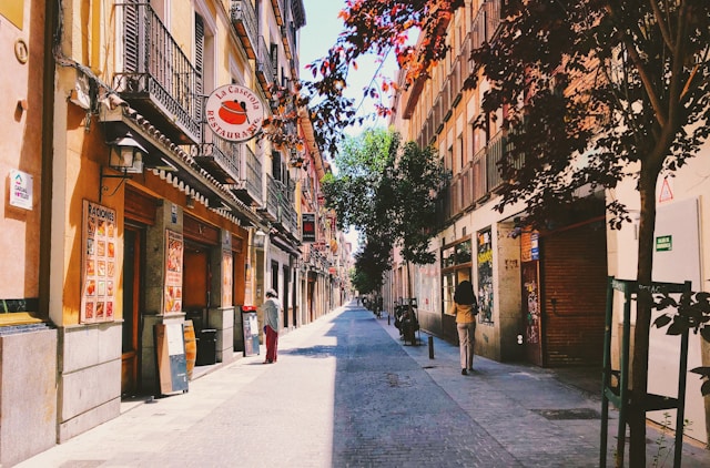 Sunny afternoon in Madrid during race weekend